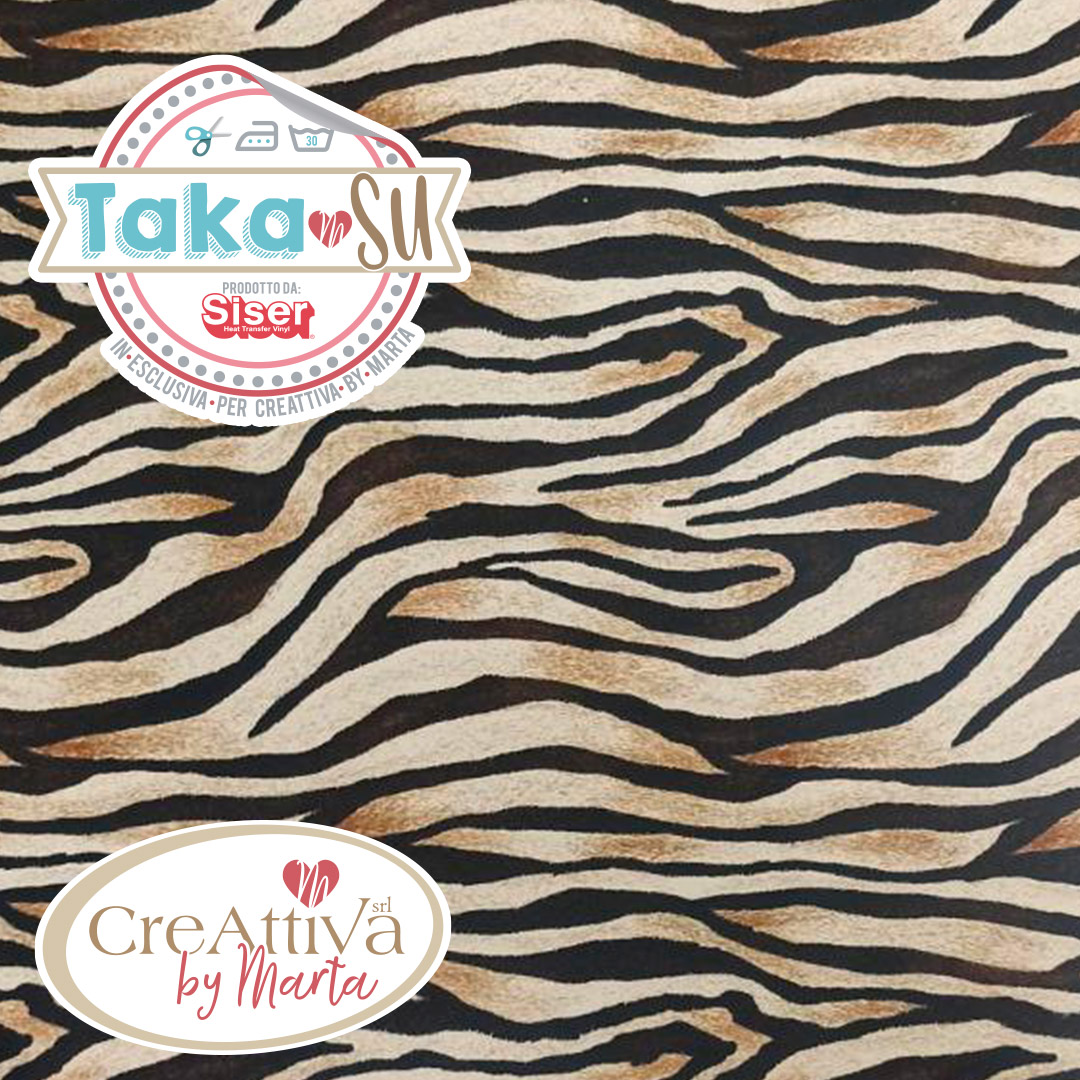 TERMOVINILE TAKA-SU 29,6X21CM LEOPARDATO CARTOON COMPRESO APPLICATION  TAPE - CRTAKA2600 - Creattiva by Marta