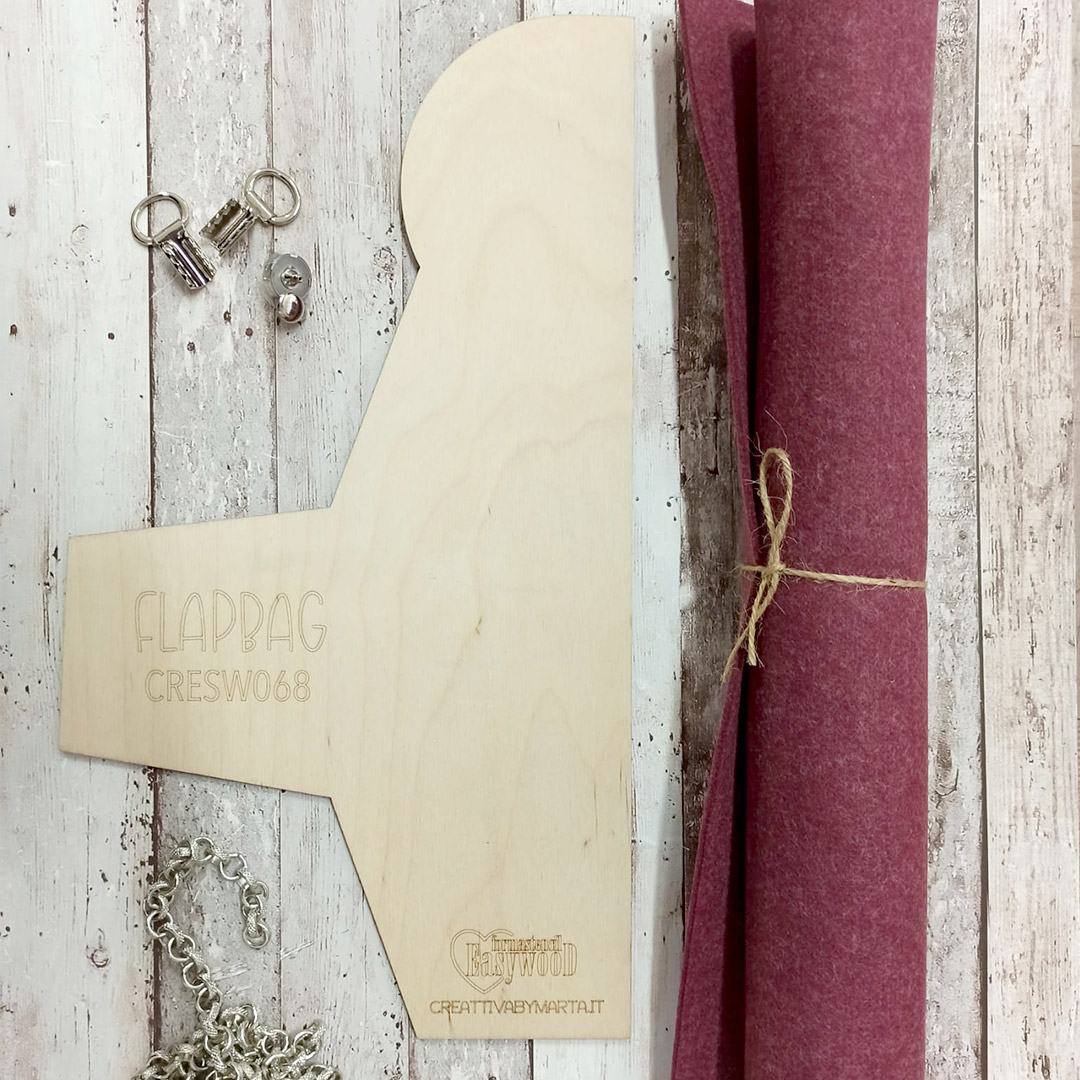 kit borsa flap con formastencil easywood crkit572